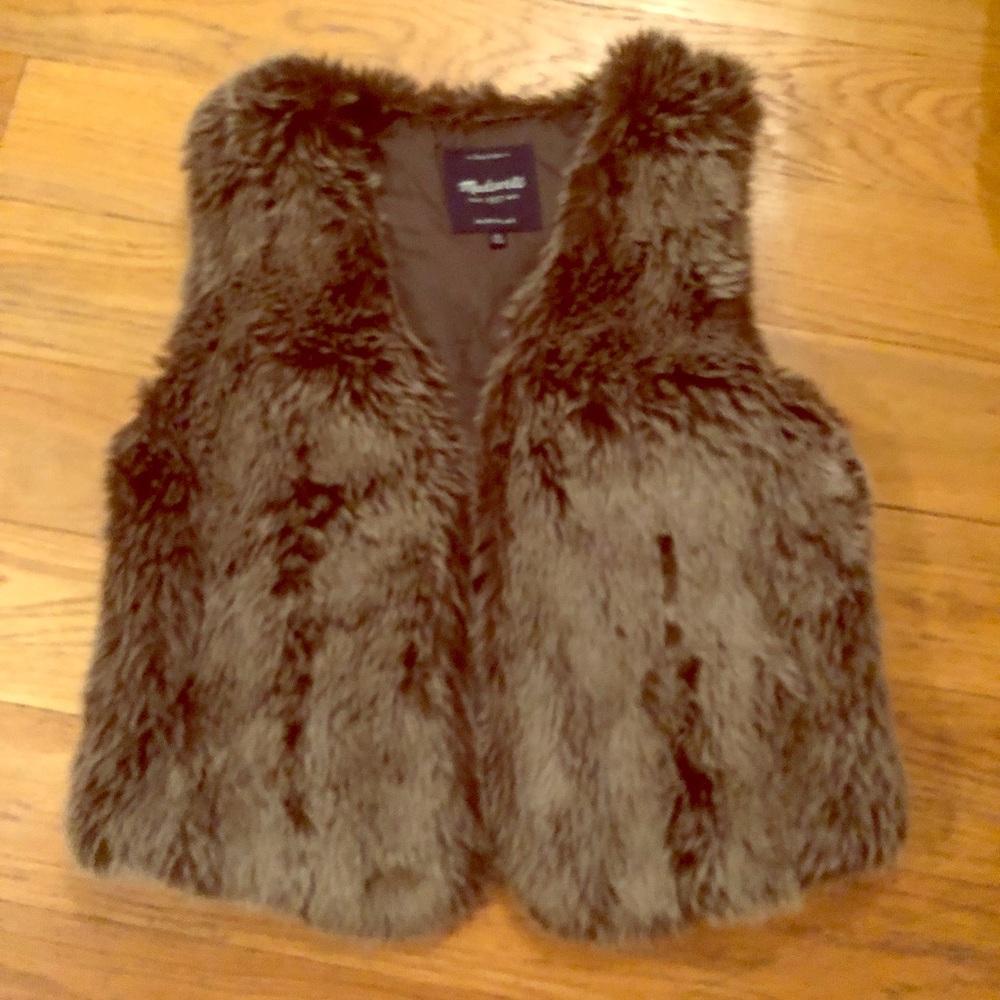 Madewell faux fur vest
